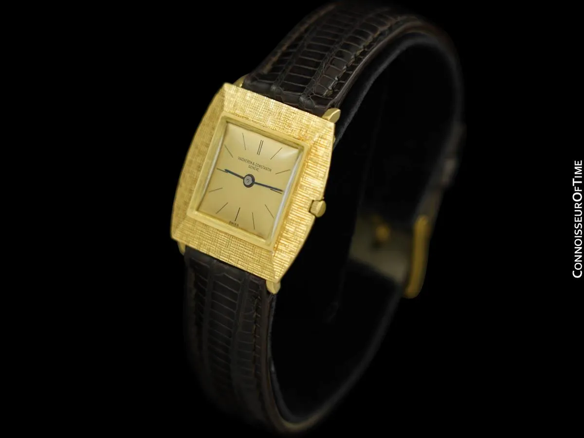 1960's Vacheron & Constantin Vintage "Extra-Flat" Modernist Mens Watch - 18K Gold