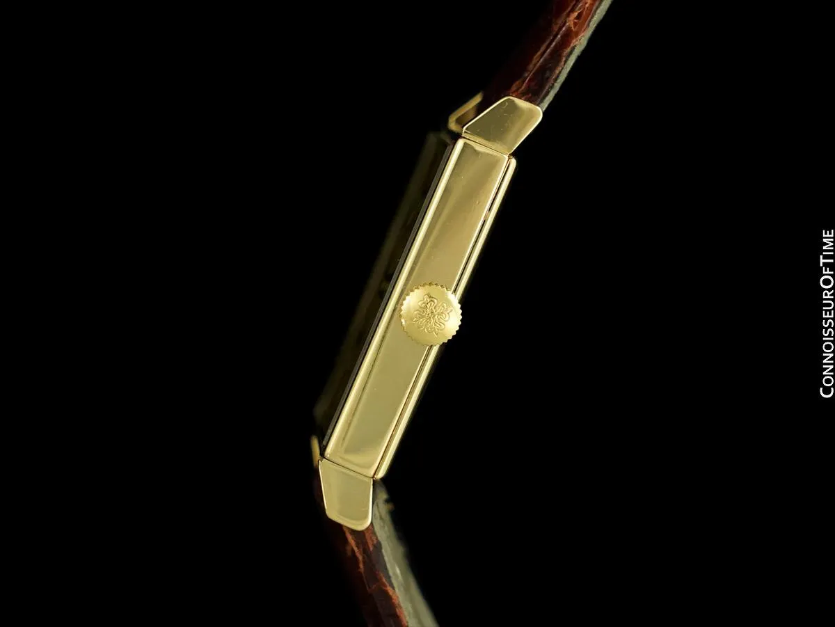 1970 Patek Philippe Vintage Mens Handwound Square Dress Watch, Ref. 3430 - 18K Gold