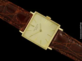 1970 Patek Philippe Vintage Mens Handwound Square Dress Watch, Ref. 3430 - 18K Gold