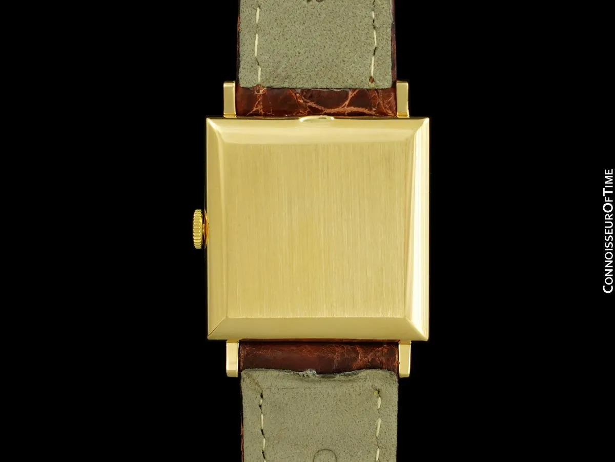 1970 Patek Philippe Vintage Mens Handwound Square Dress Watch, Ref. 3430 - 18K Gold