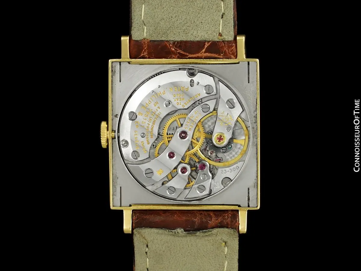 1970 Patek Philippe Vintage Mens Handwound Square Dress Watch, Ref. 3430 - 18K Gold