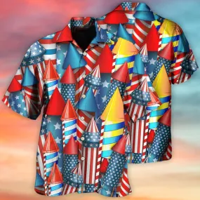3D All Over Print Happy Independence Day Firework All Printed 3D Hawaiian Shirt 3D All Over Print Happy Independence Day Firework All Printed 3D Hawaiian Shirt