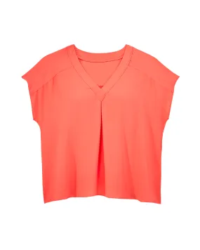 Alicia Short Sleeve Blouse | Coral