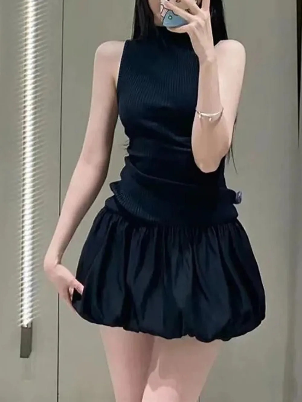 Angela Hollow Out Backless Mini Dress