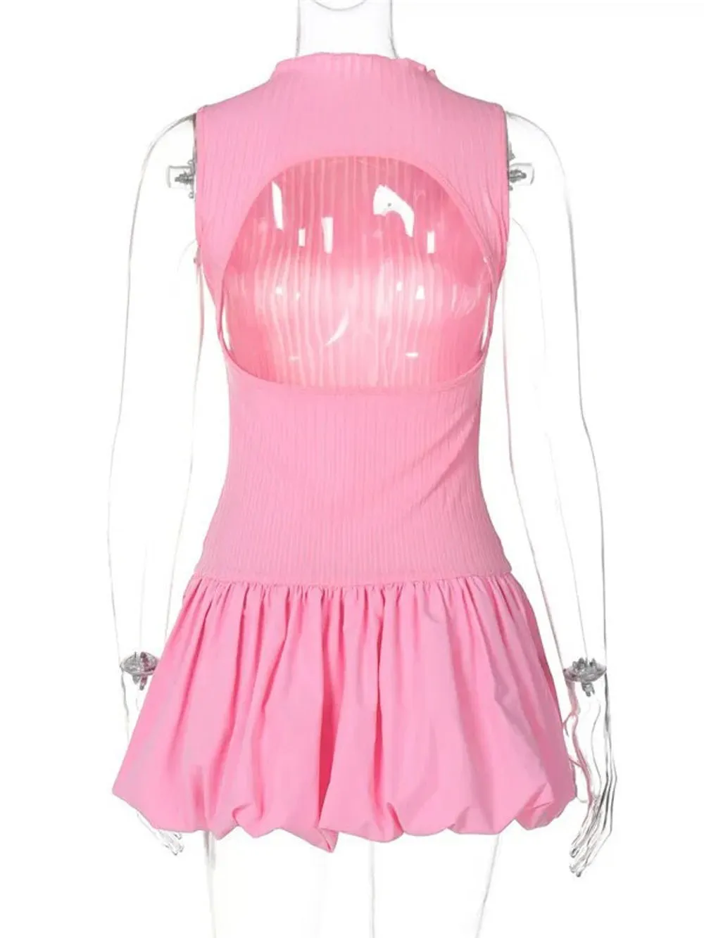 Angela Hollow Out Backless Mini Dress