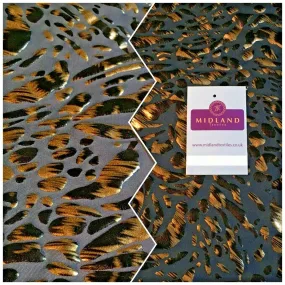 Animal Print Spandex Jersey Foil Stretch Dress Fabric 150cm MU1300