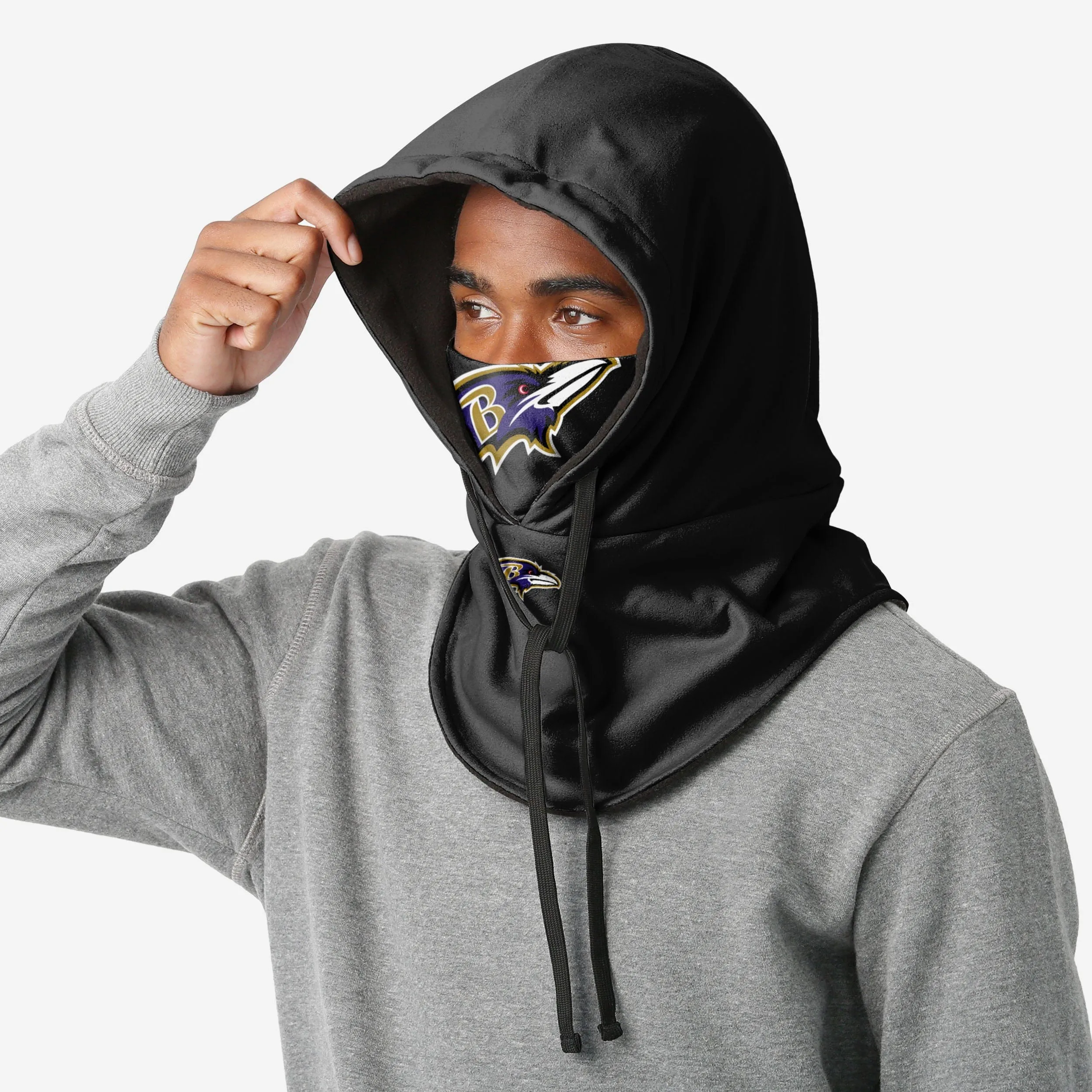 Baltimore Ravens Black Drawstring Hooded Gaiter