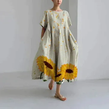 Blair - Floral Print Elegant Dress