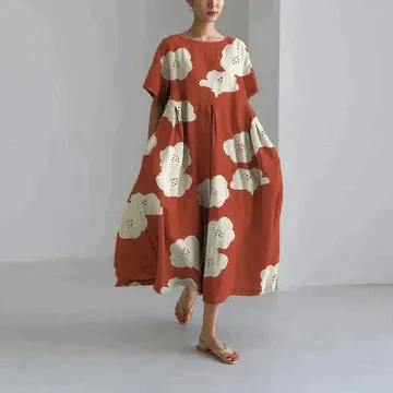 Blair - Floral Print Elegant Dress