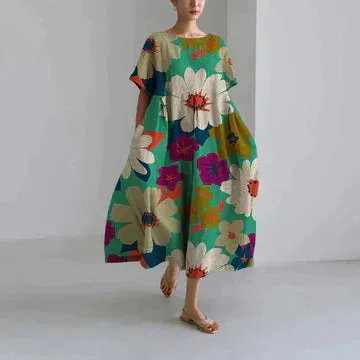 Blair - Floral Print Elegant Dress