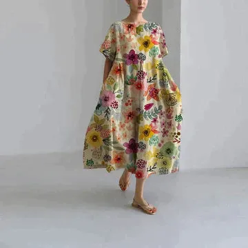 Blair - Floral Print Elegant Dress