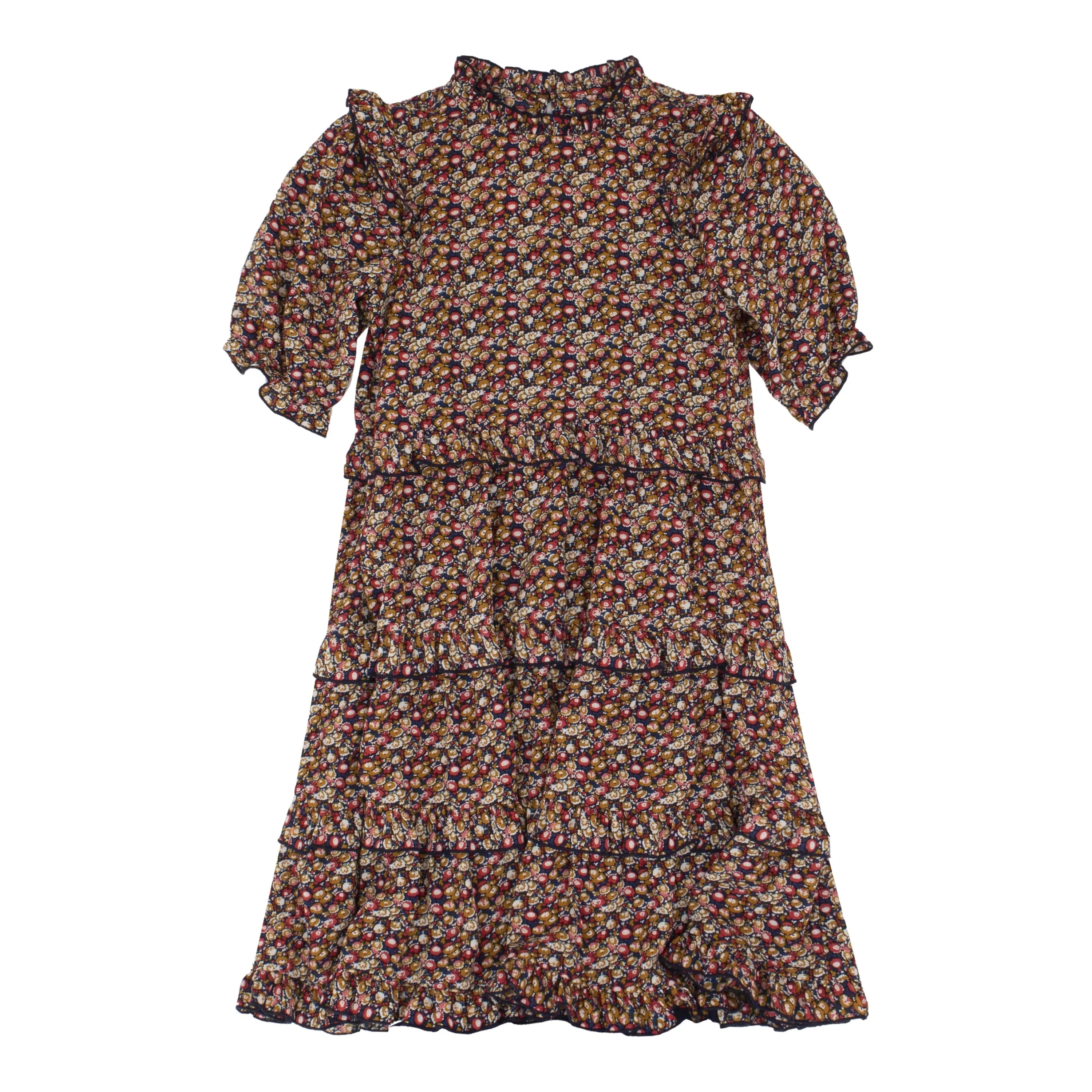 Classic Floral Ruffle Dress