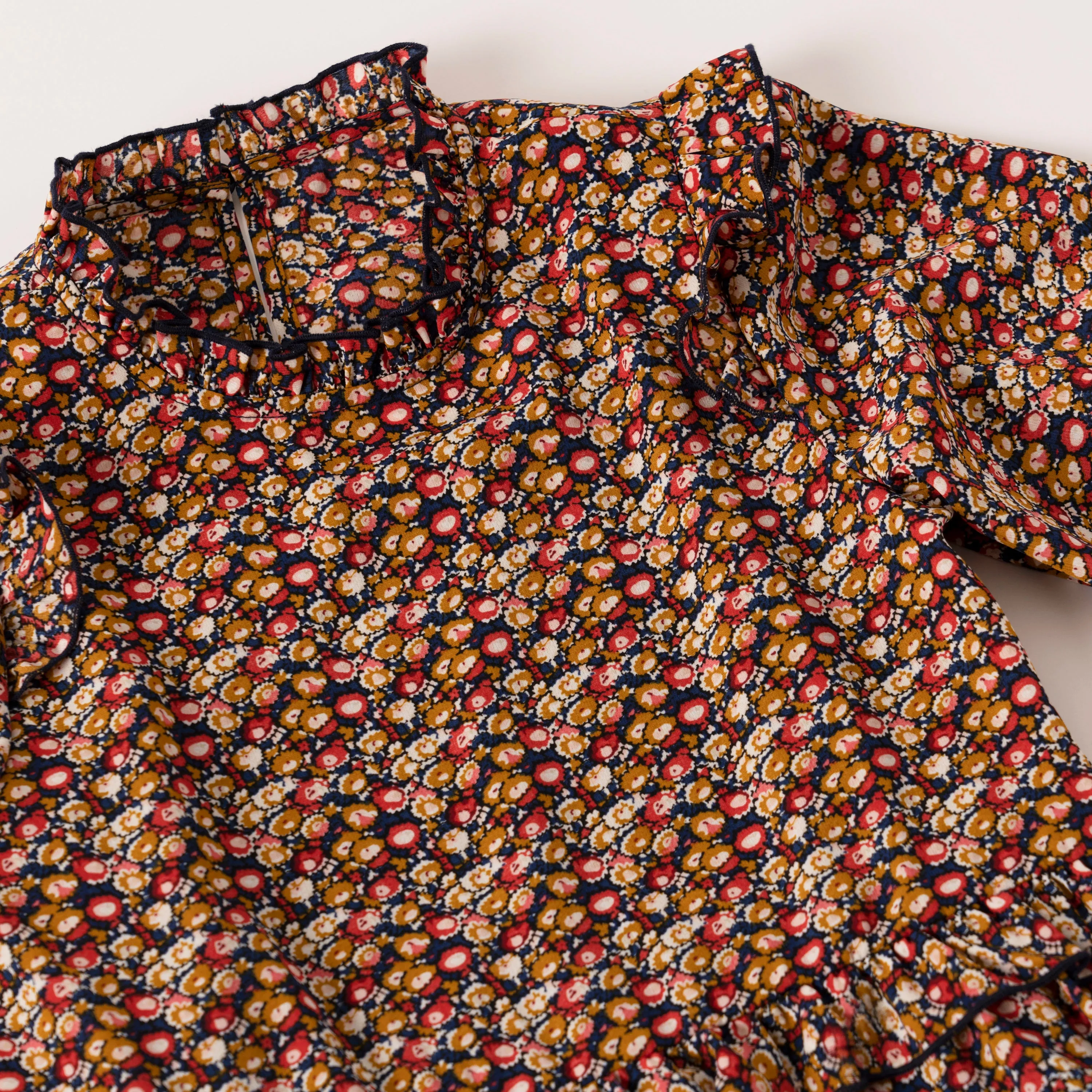 Classic Floral Ruffle Dress