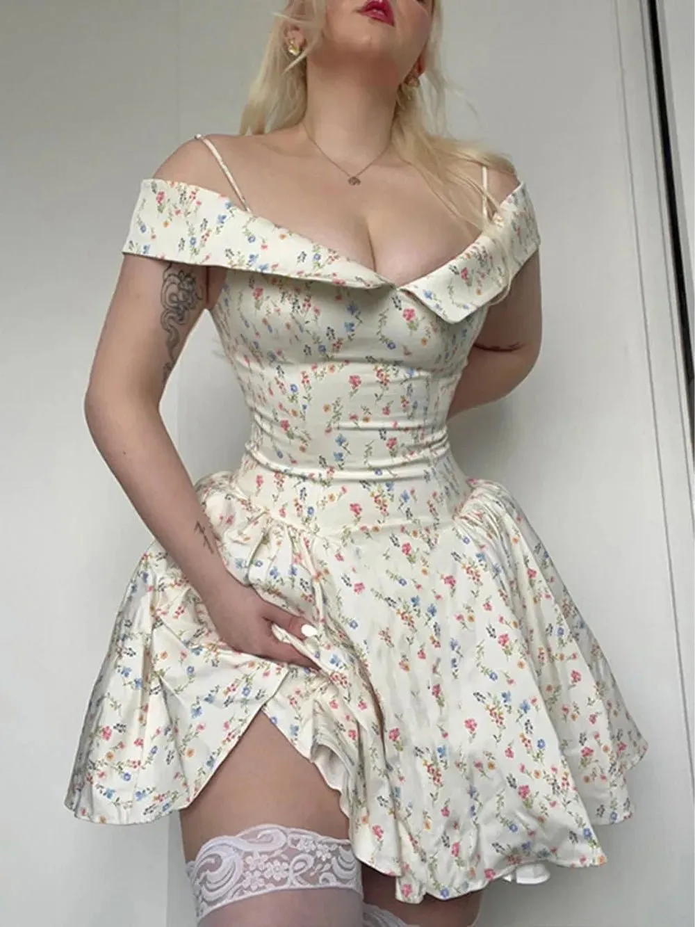 Claudia Off Shoulder Backless Mini Dress