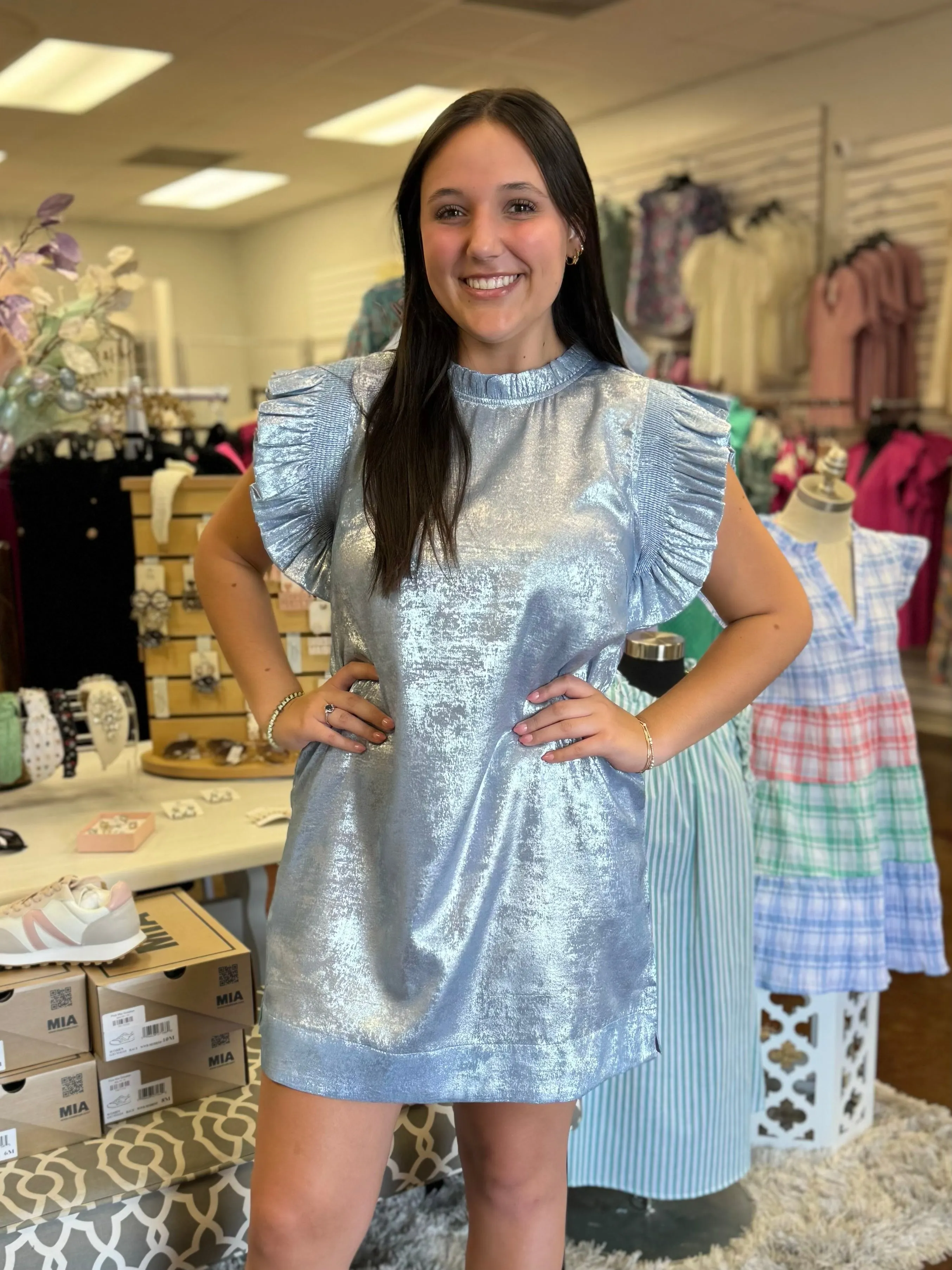 Cloud Nine Metallic Dress
