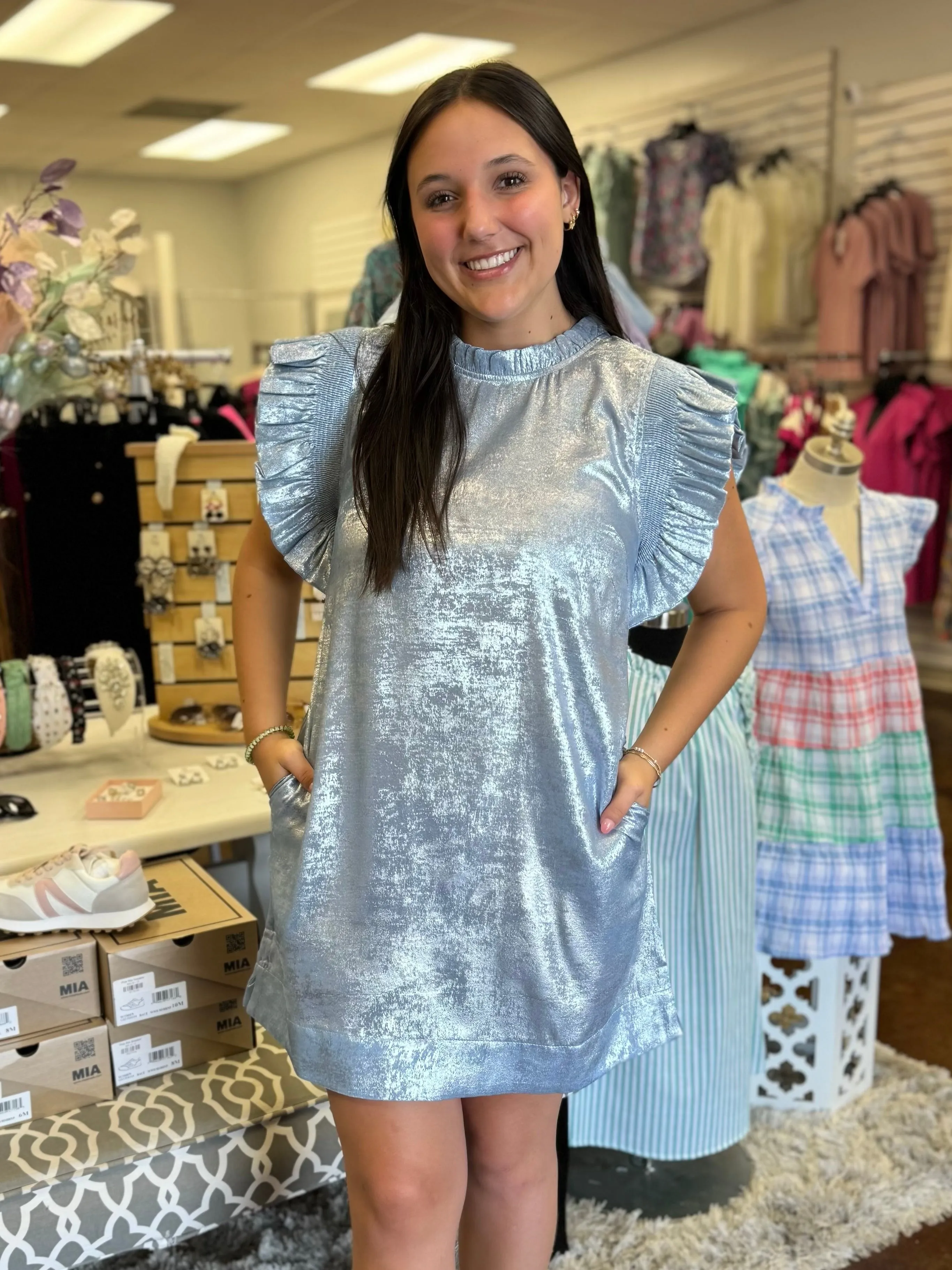 Cloud Nine Metallic Dress
