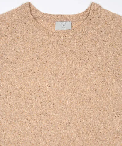 Crew Raglan Beige Fleck