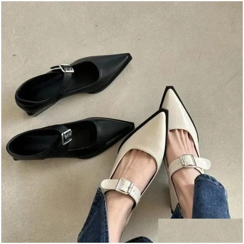 Dress Shoes Womens Basic Lace High Heels Square Toe Pump Solid Color 240606 Drop Delivery Accessories Dhn2V