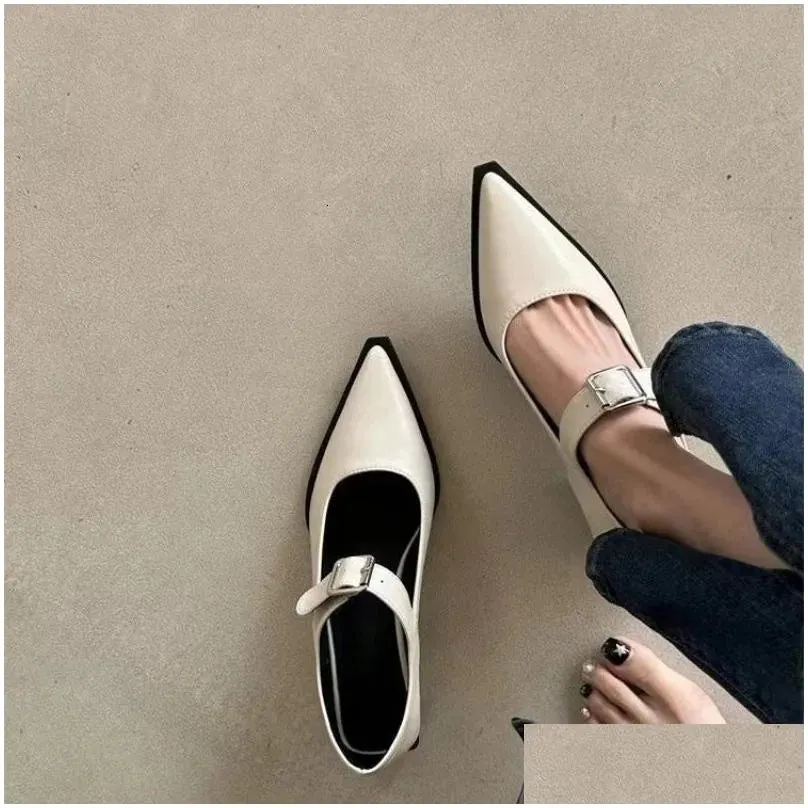 Dress Shoes Womens Basic Lace High Heels Square Toe Pump Solid Color 240606 Drop Delivery Accessories Dhn2V