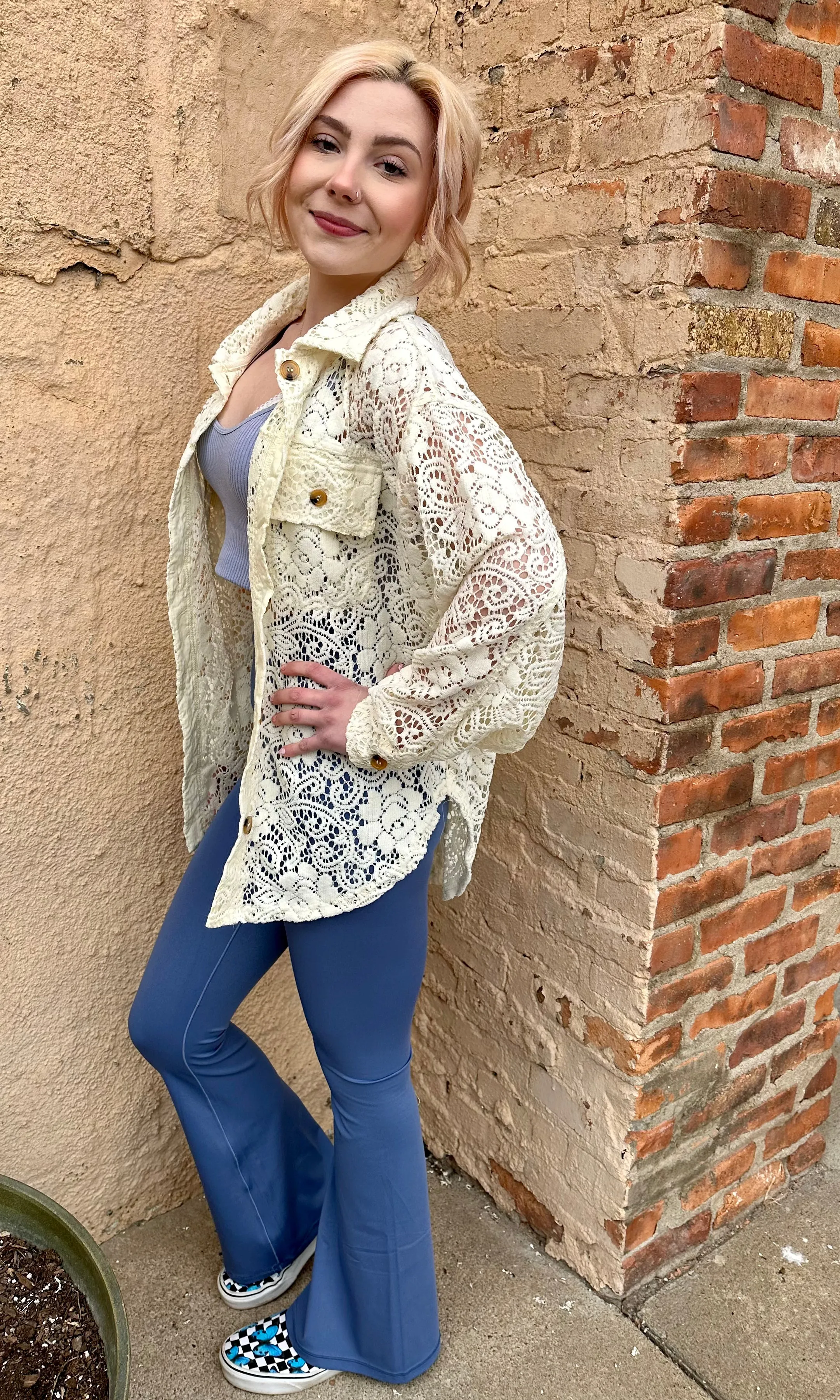 Emmy Oversized Lace Shirt