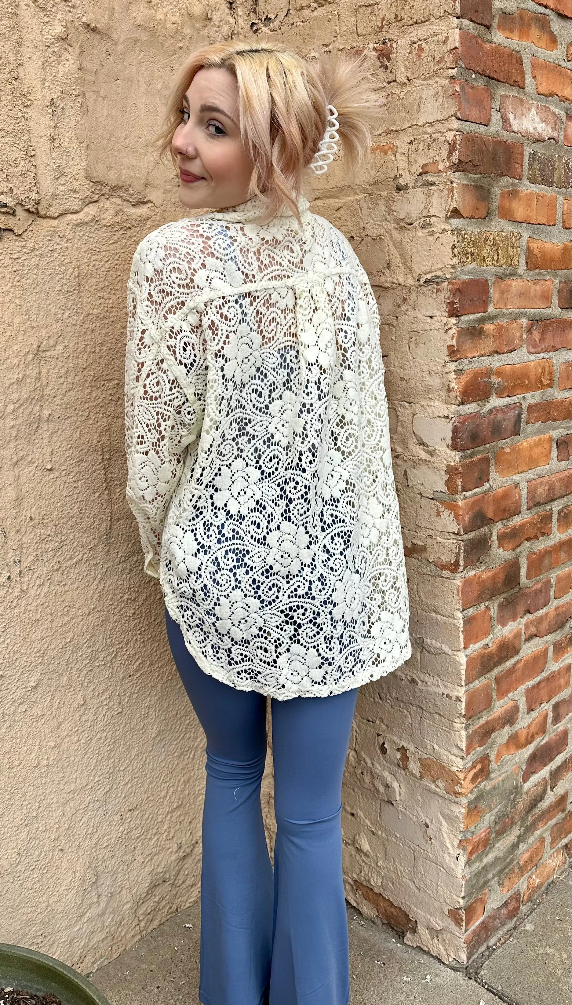 Emmy Oversized Lace Shirt