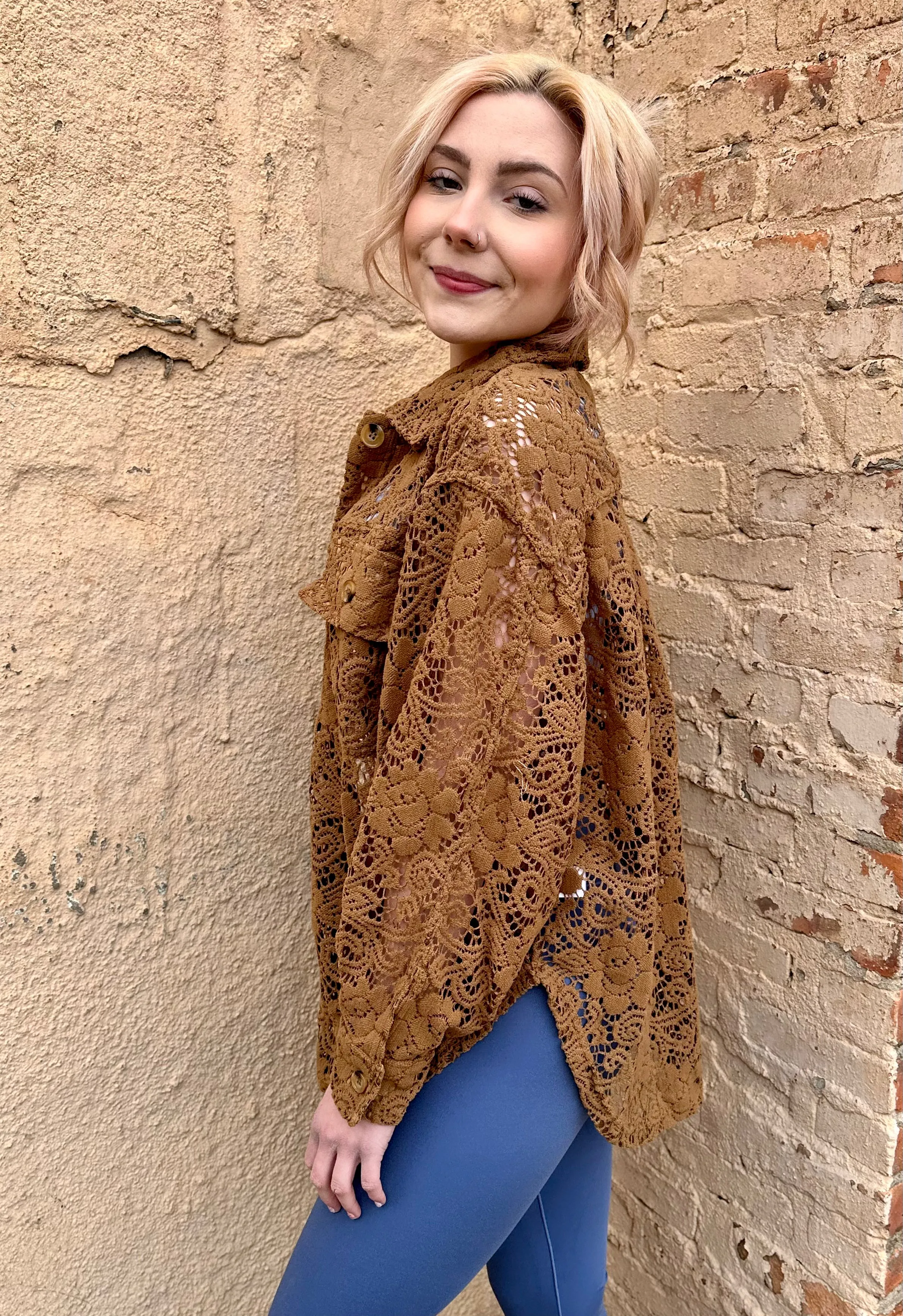 Emmy Oversized Lace Shirt