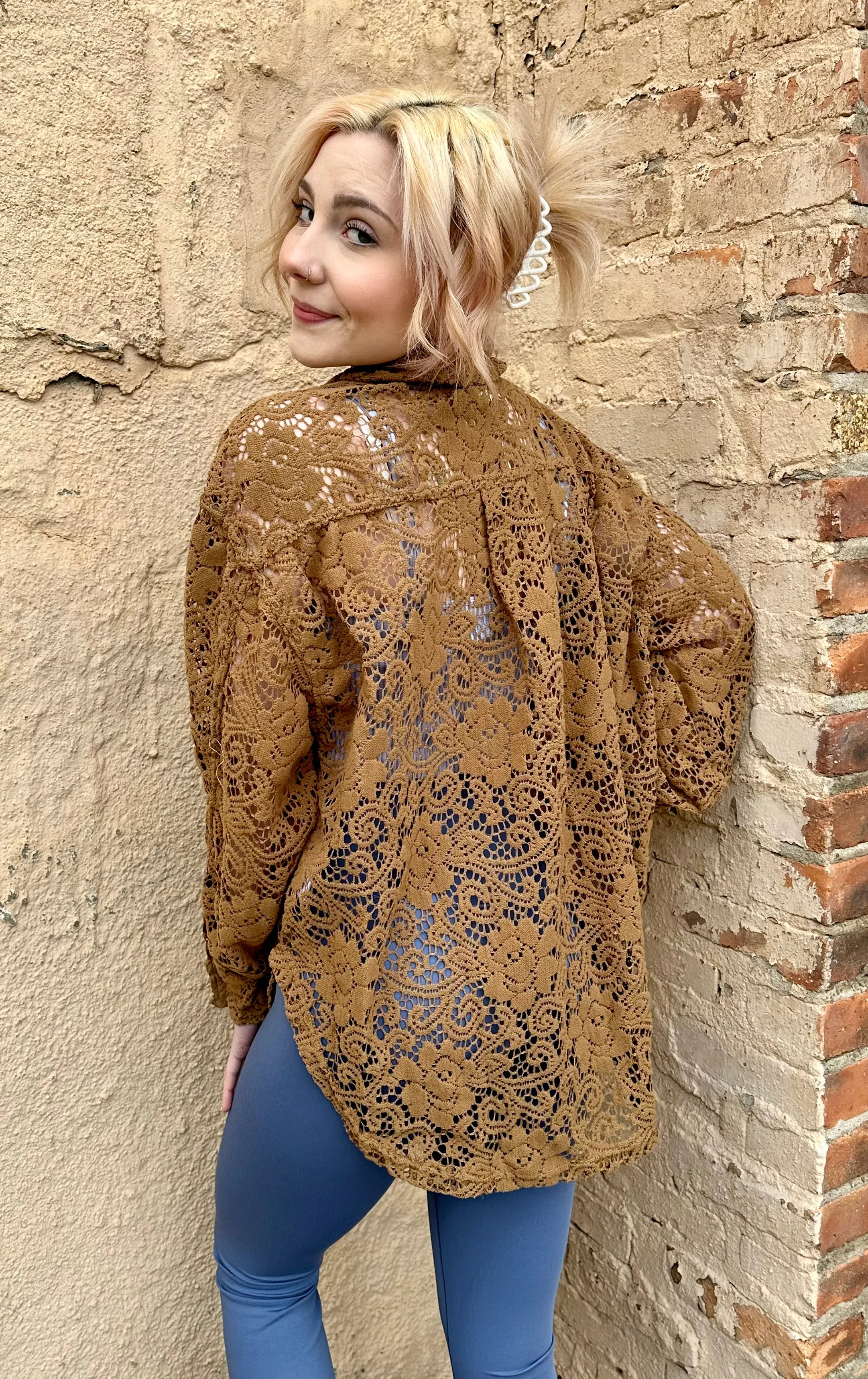 Emmy Oversized Lace Shirt