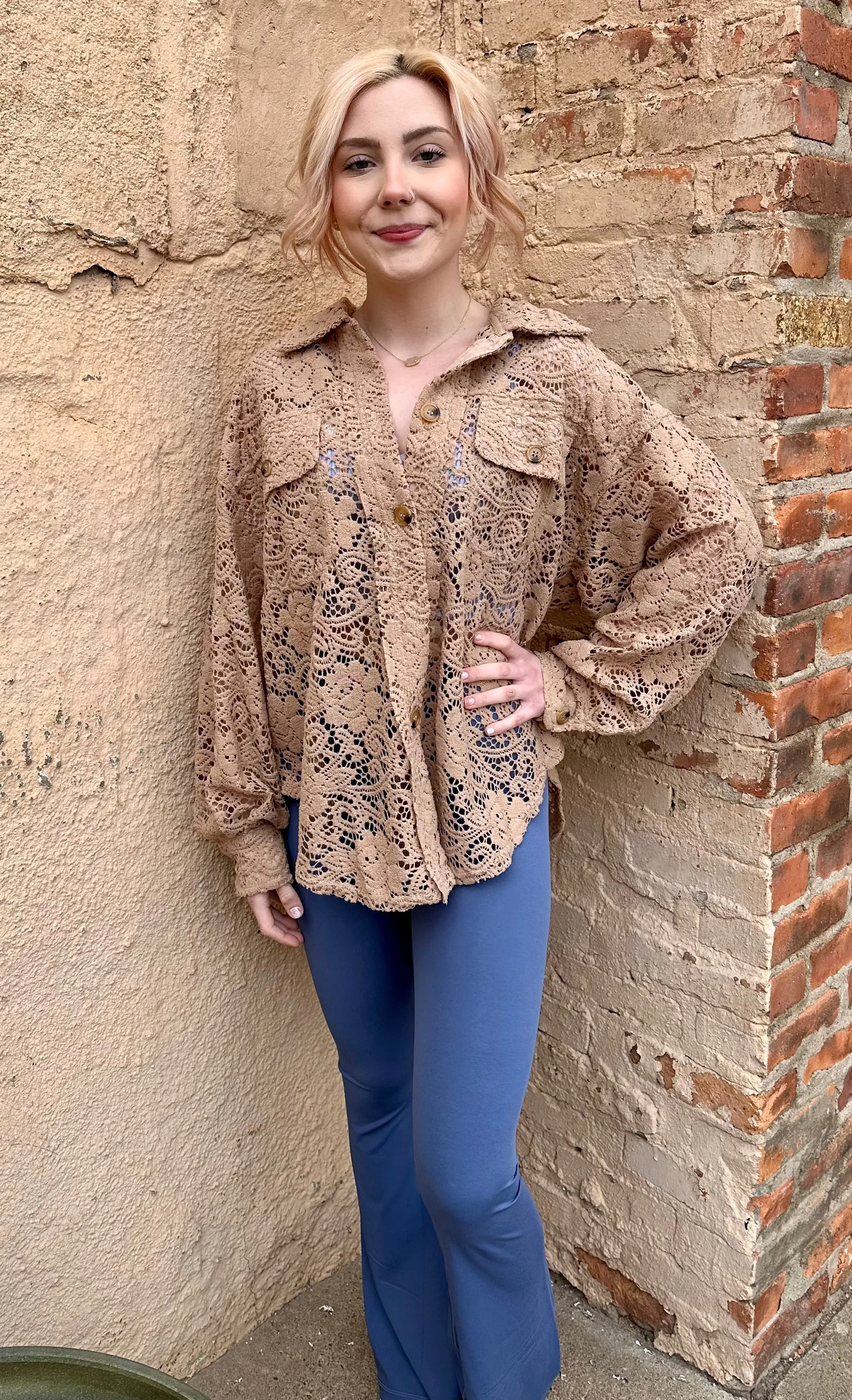 Emmy Oversized Lace Shirt
