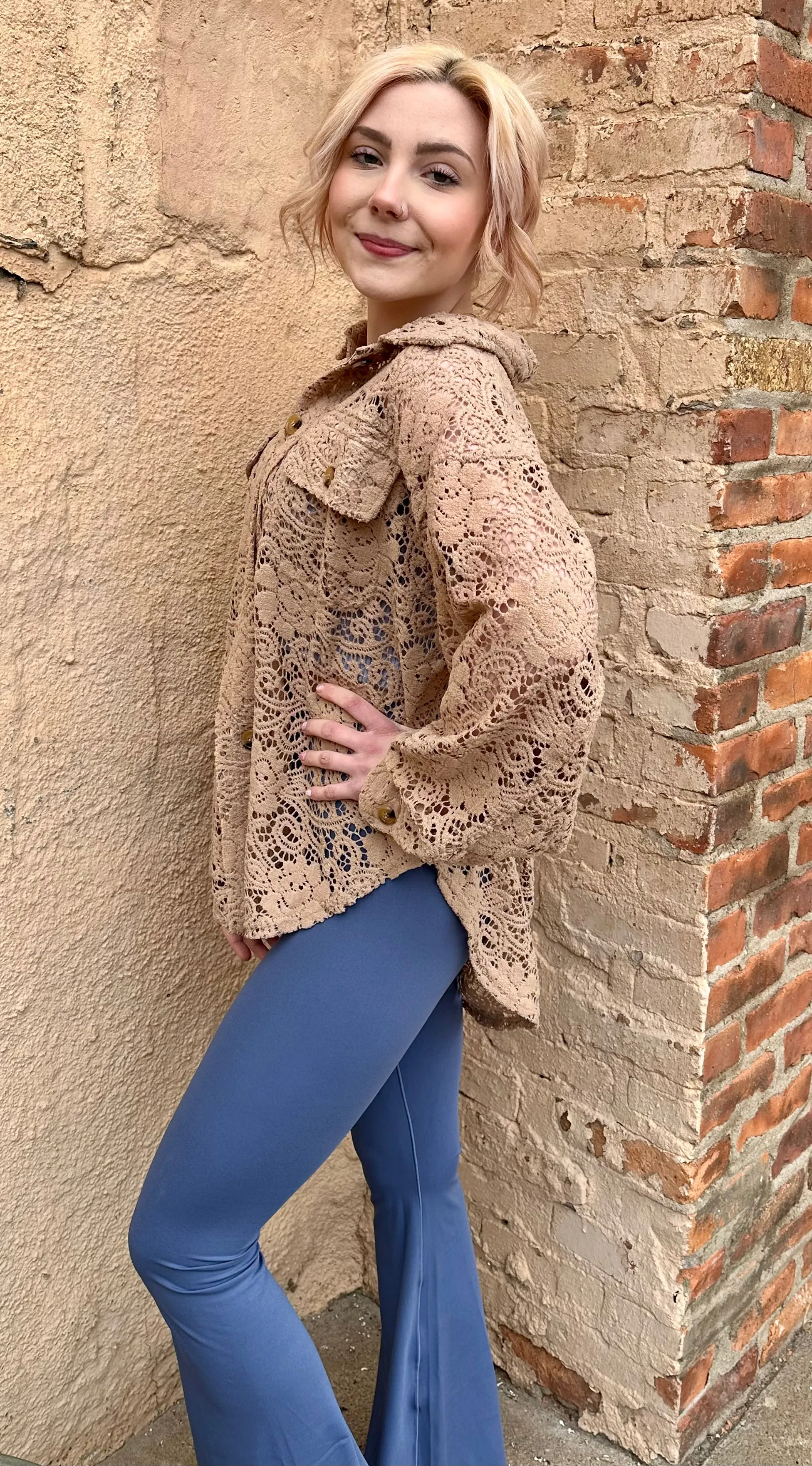 Emmy Oversized Lace Shirt