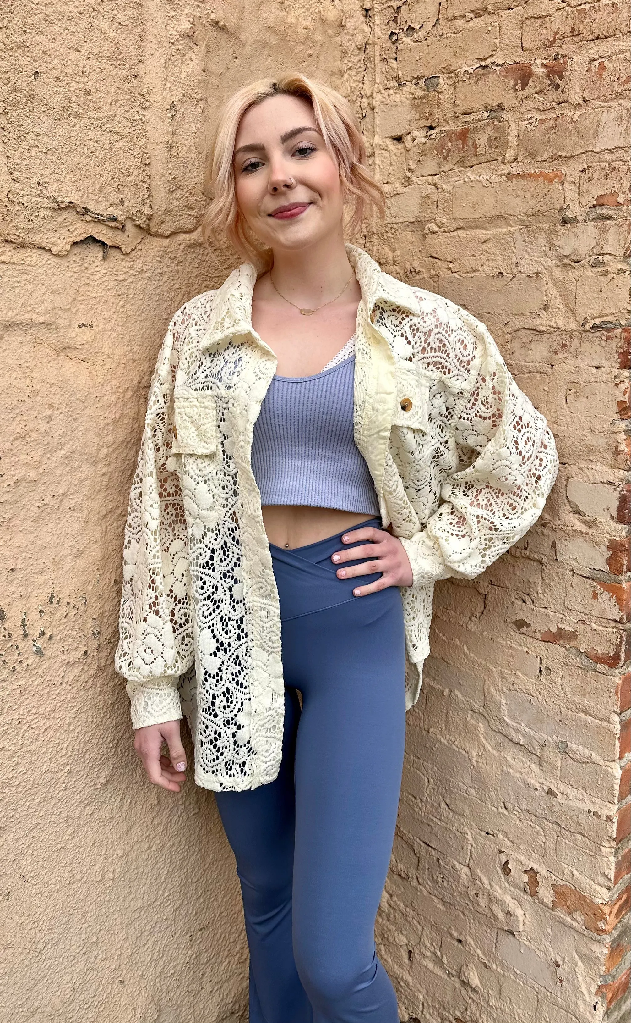 Emmy Oversized Lace Shirt