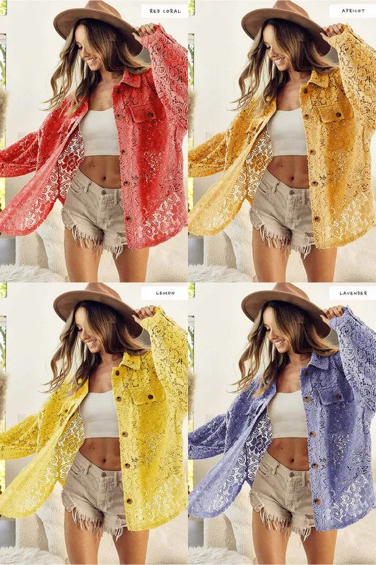 Emmy Oversized Lace Shirt