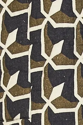 Foldover Clutch in Olive Parquet