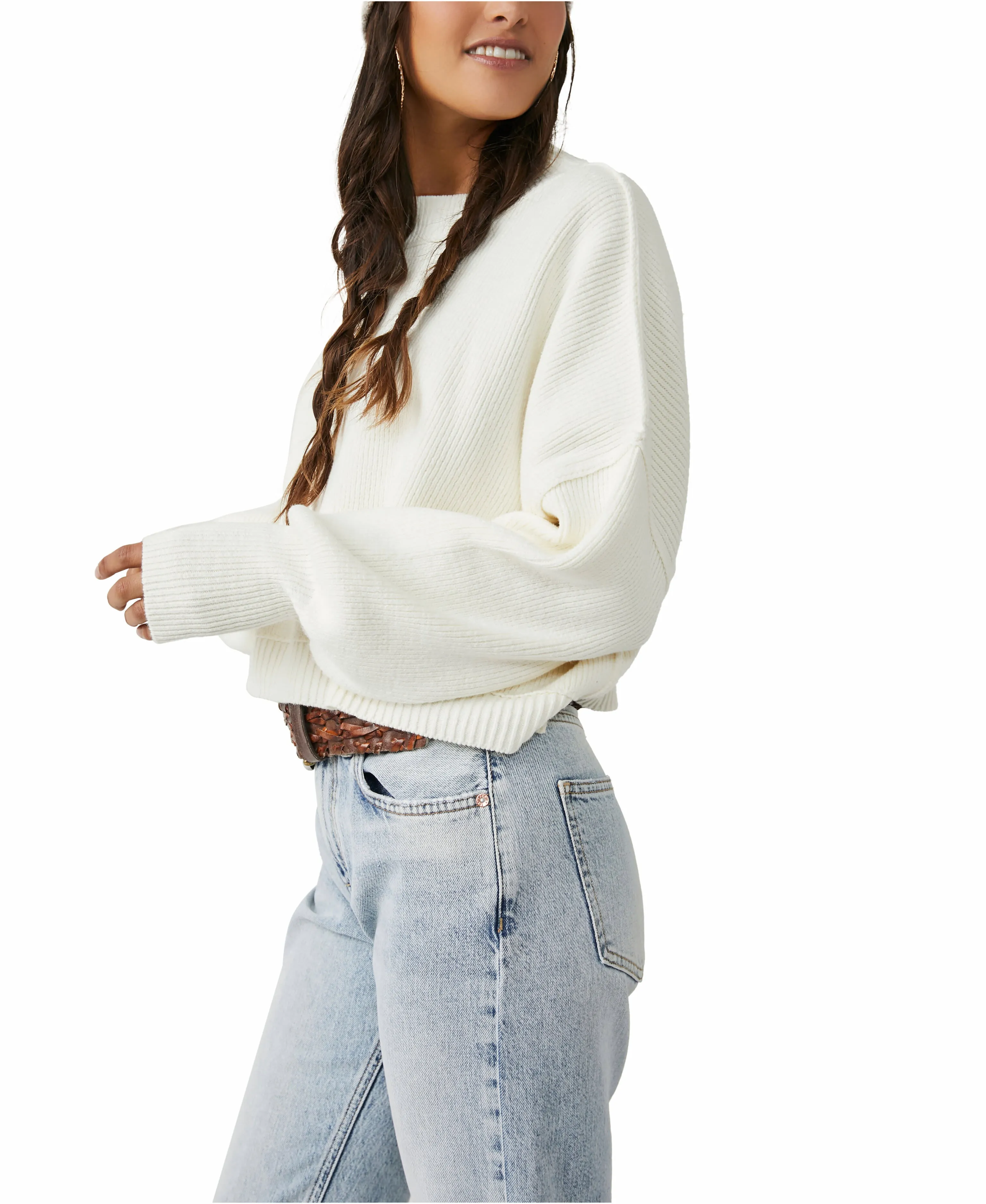 Free People Easy Street Crop Pullover