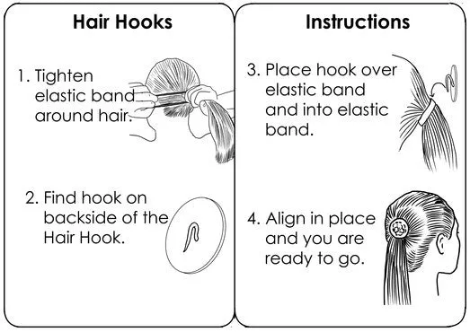 Hair Hook Gecko - Silver, Ponytail Holder