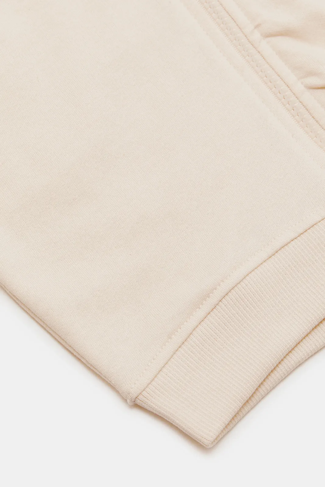Infant Girls Ivory Hooded Sweatshirt