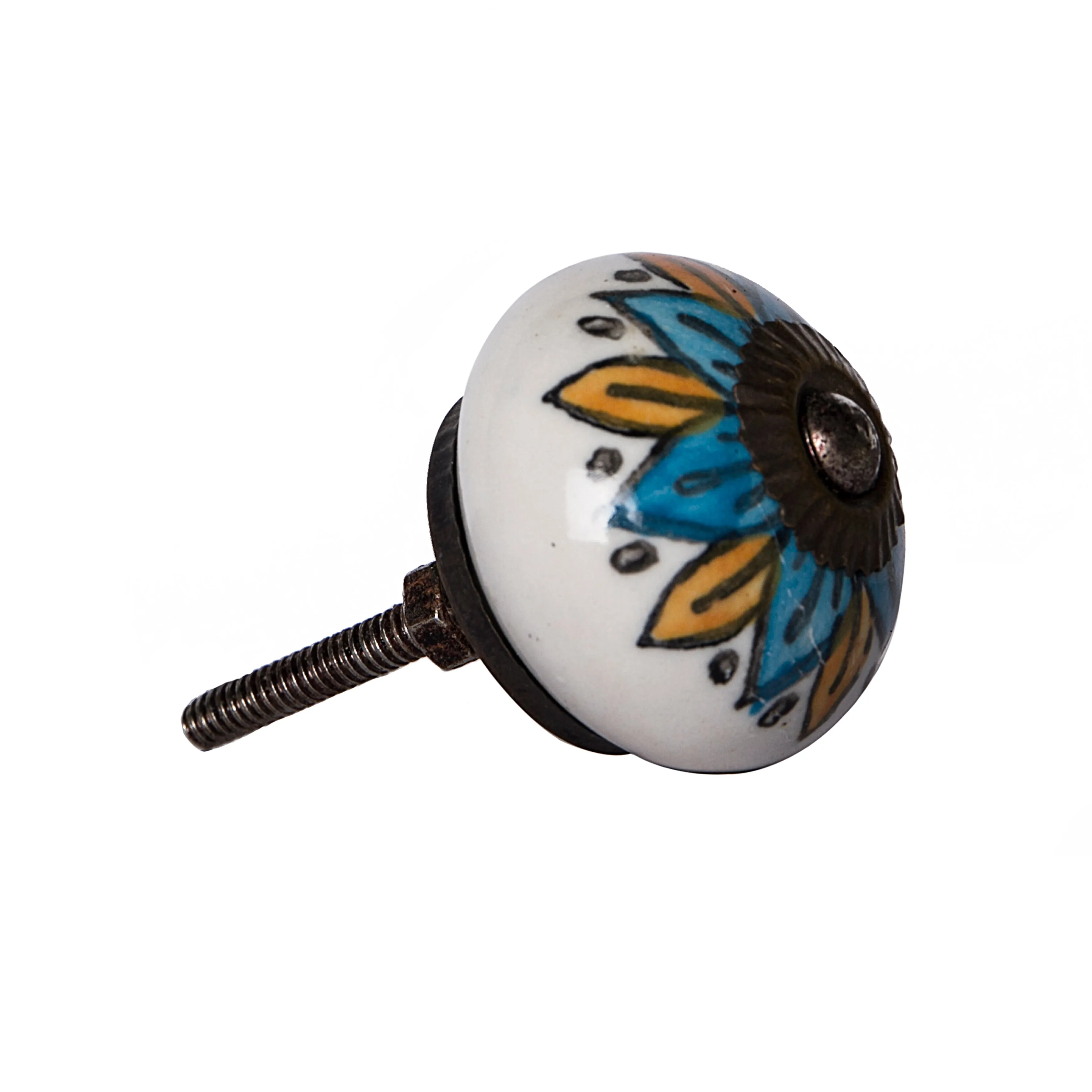 Knob-It Home Decor Classic Cabinet & Drawer Knobs-Blue/Yellow/Copper