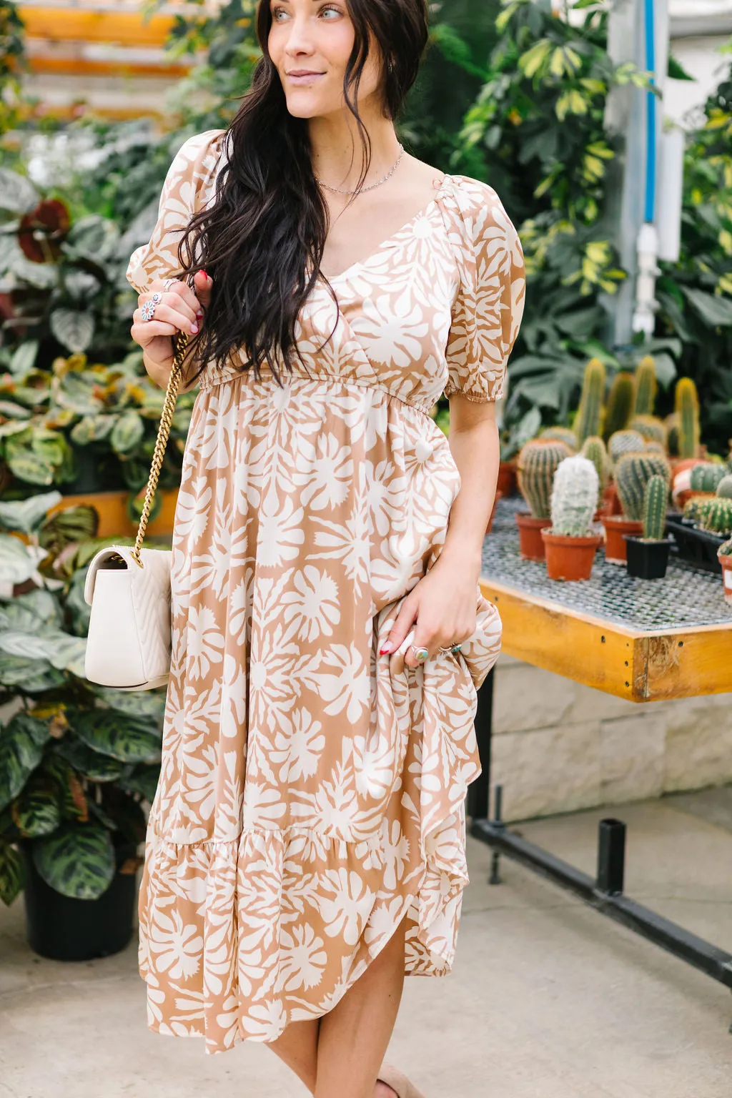 La Tierra Floral Midi Dress