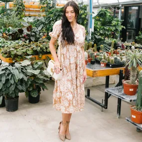 La Tierra Floral Midi Dress