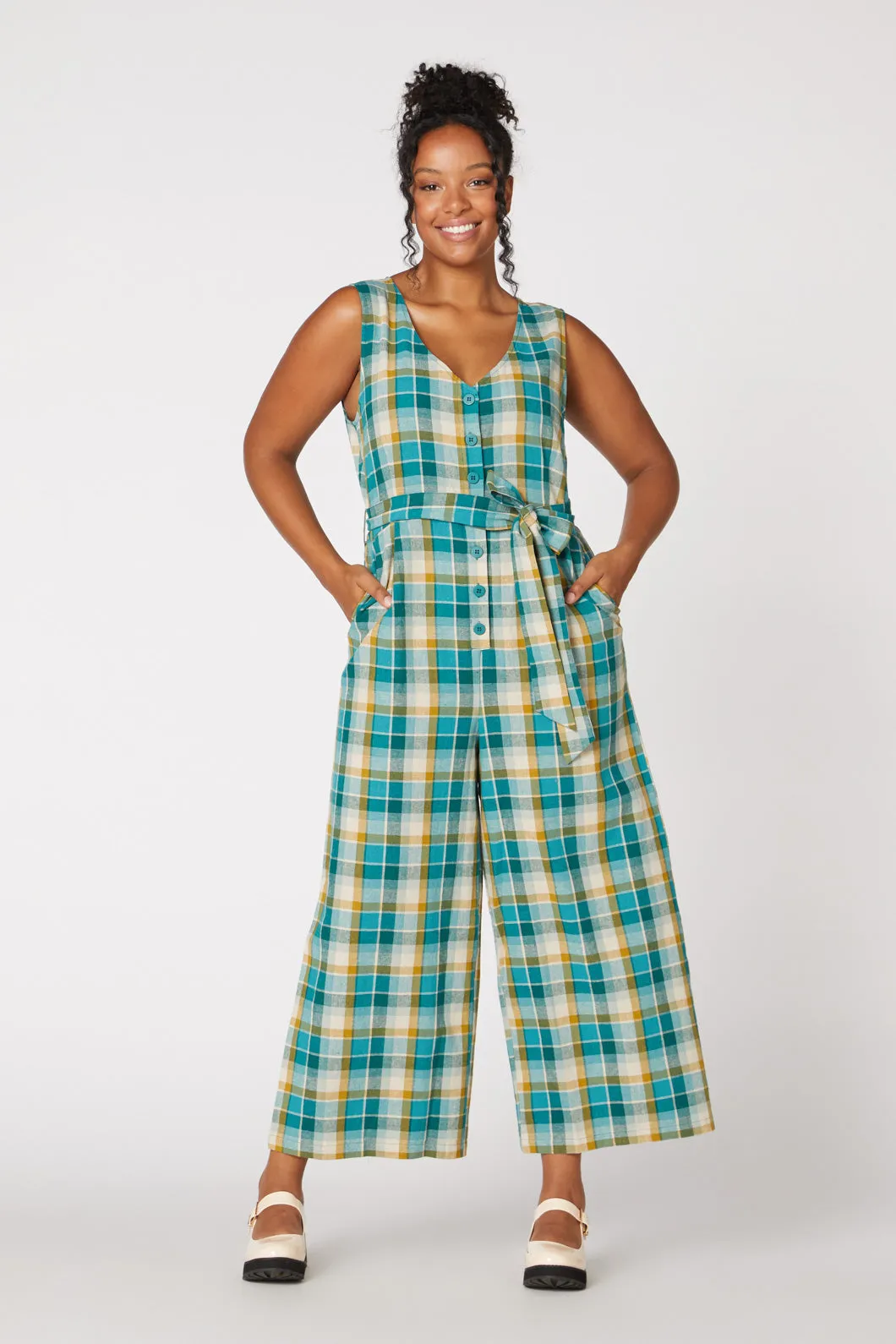 Laura Check Jumpsuit