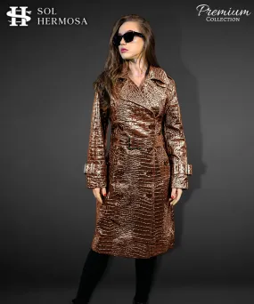 Leather Trench Coat For Women - Artemis