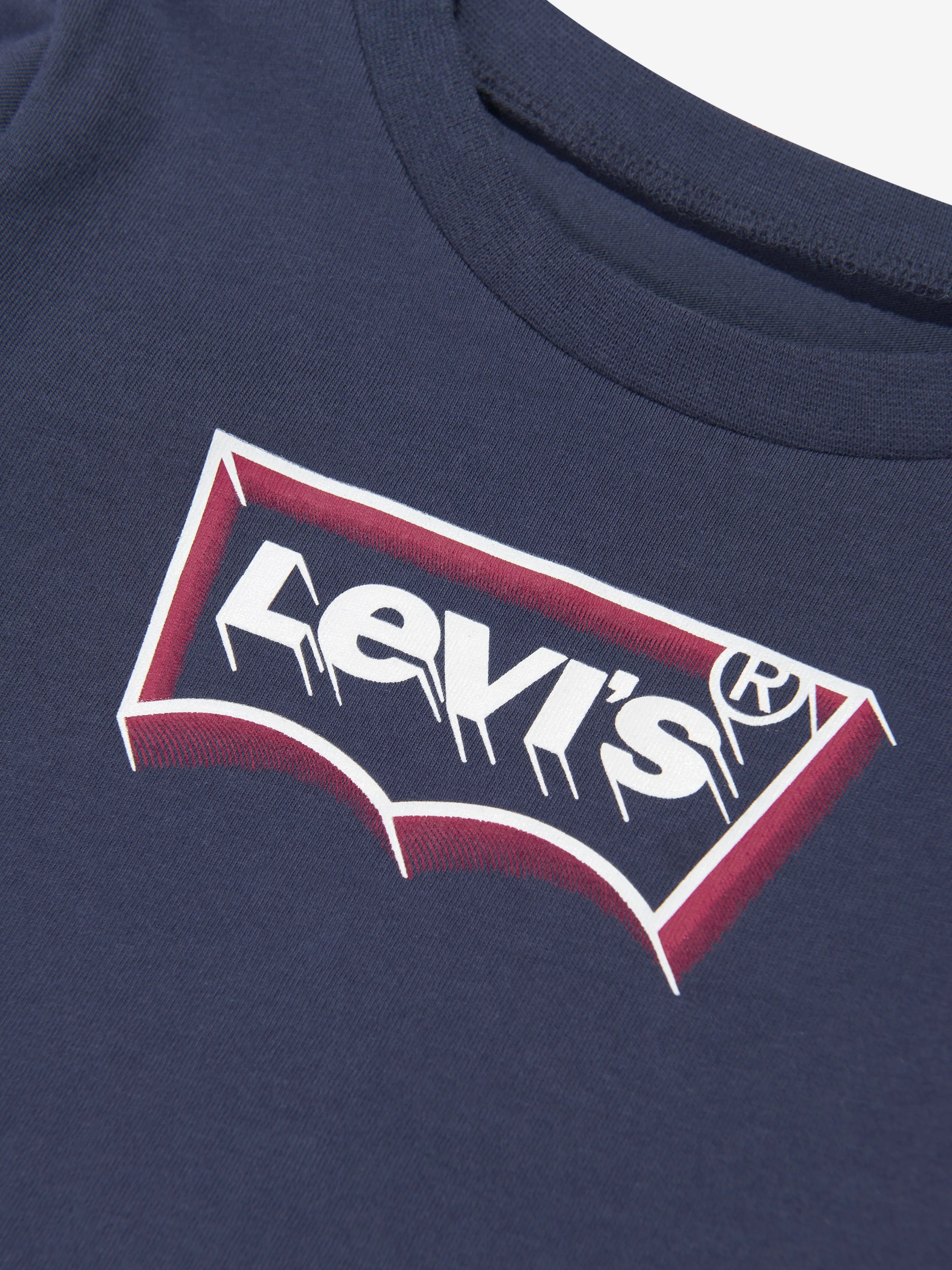 Levi's Baby Boys Glow Effect Batwing Long Sleeve T-Shirt in Navy