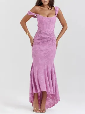 Lilly Off Shoulder Backless Midi Dress
