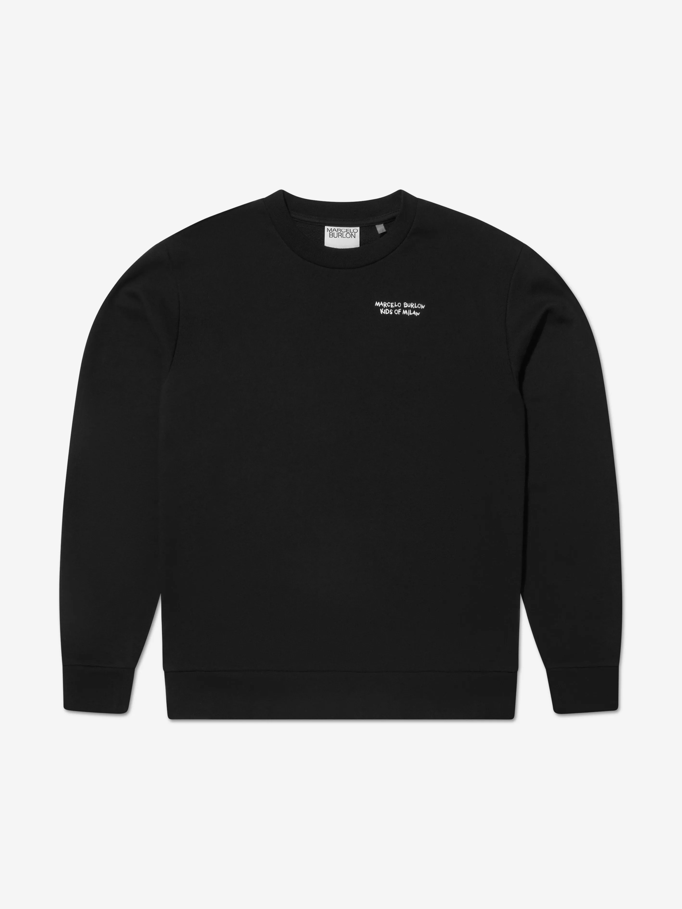 Marcelo Burlon Boys Cotton Crew Neck Logo Sweatshirt