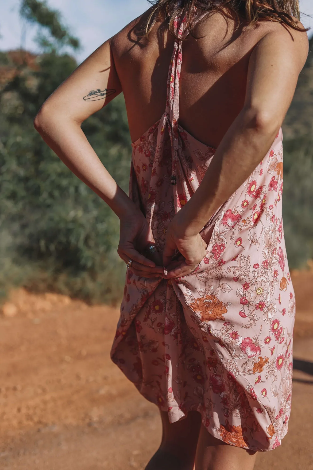 Maxi Wingdress - tea rose