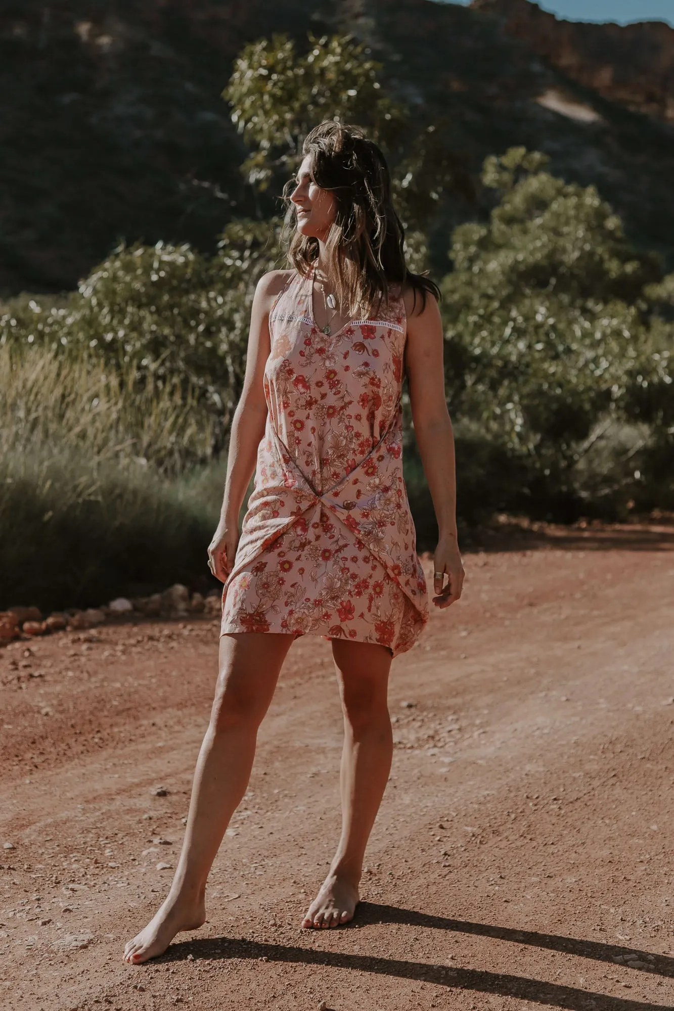 Maxi Wingdress - tea rose