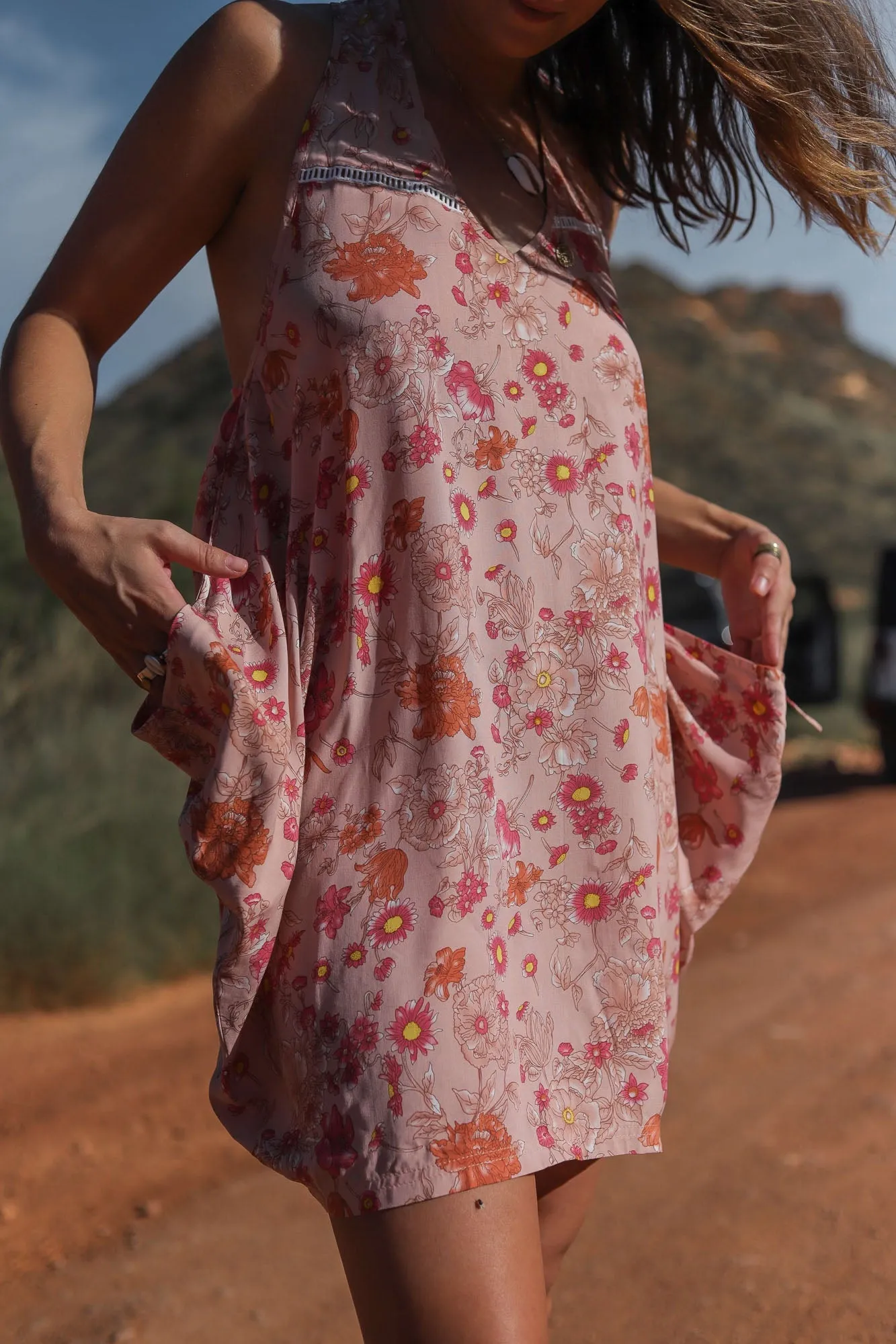 Maxi Wingdress - tea rose