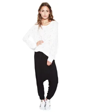 Michael Lauren Matteo Drop Crotch Pant in Jet Black