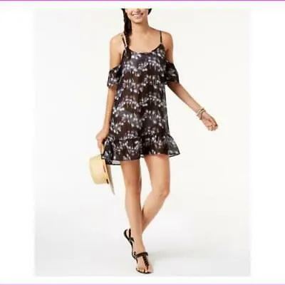 Miken Juniors printed Cold Shoulder Cover Up Swimsuit