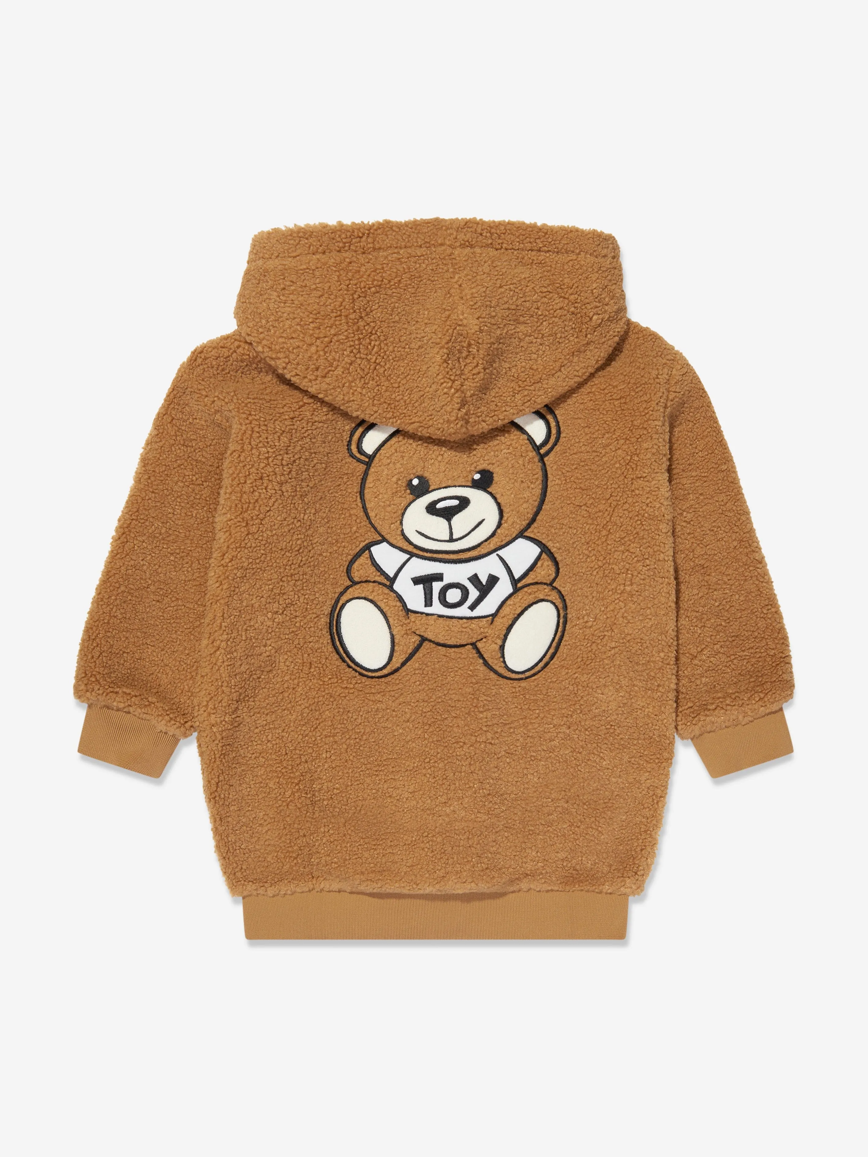 Moschino Girls Teddy Bear Zip Up Top in Brown