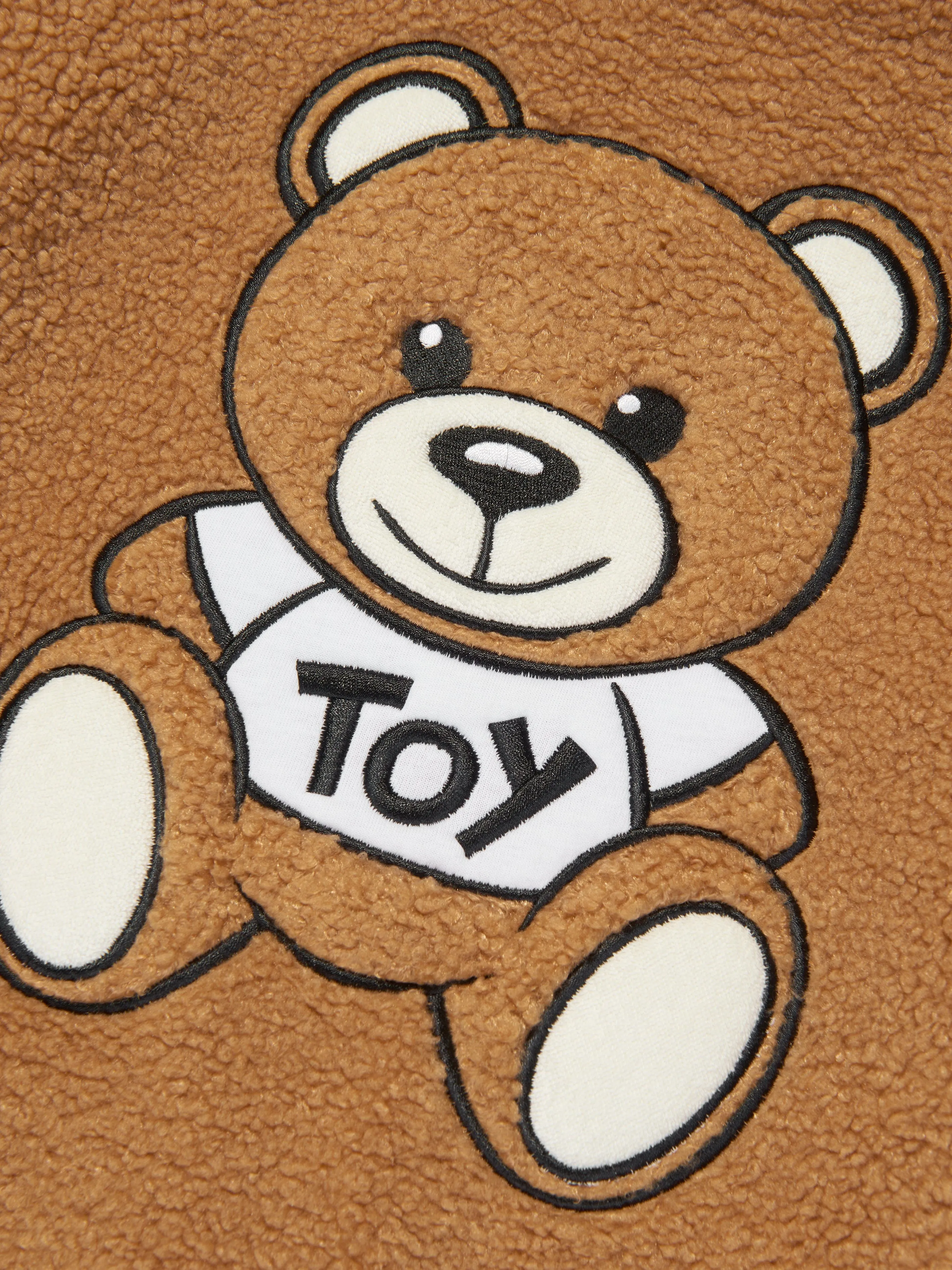 Moschino Girls Teddy Bear Zip Up Top in Brown